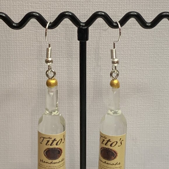 Tito's Earring, Vodka Earring, Drink Earring, Funny Food Earring, Gift Idea - Picture 4 of 4